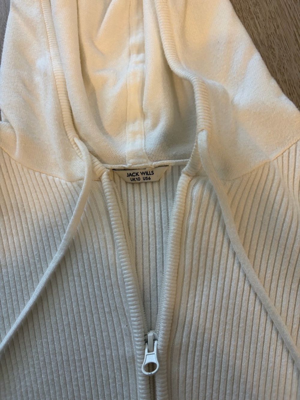 Jack Wills Ribbed Zip Hoodie - Picture 3 of 3
